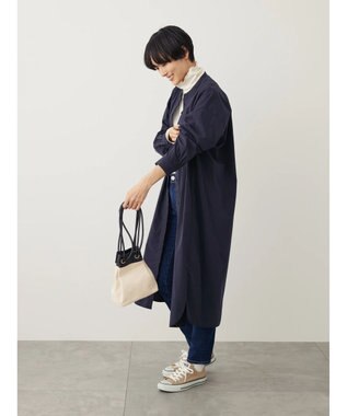 AMERICAN HOLIC バンドカラーシャツワンピース Navy