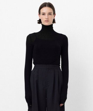 NAVE 【ReNAVE・洗える】シルク混シアータートル ブラック系