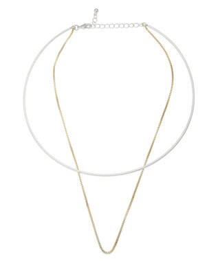 Green Parks ｅｖｅｒｙ　ｗａｌｋ．メタルＭｉｘ２連チョーカー Silver