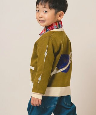 ami amie 【UNISEX】惑星カーディガン85cm～130cm カーキ