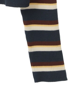 earth music&ecology Wジップリブカーディガン マルチ