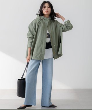 23区 【SLOW/一部店舗限定】LIGHT DENIM バレルワイド パンツ スカイブルー系