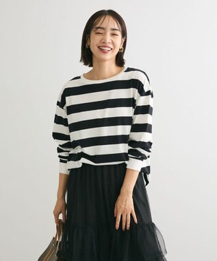 Green Parks ボーダープルオーバー Black