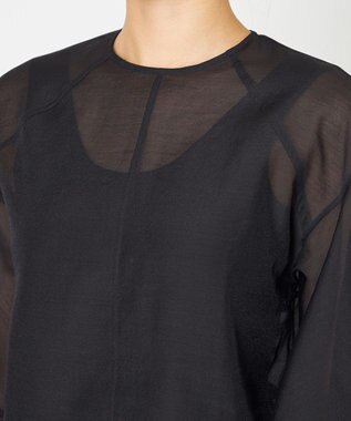 NAVE 【Nave・手洗い可】オーガンジーブラウス ブラック系