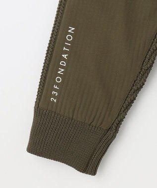 23区GOLF 【23Fondation/MEN】ワッフル ニット カーキ系