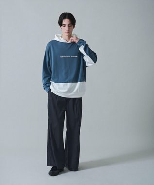 WEGO ドルマンポンチプルパーカー ブルー