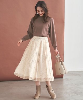 ANY SIS 【2WAY】ノーブルミディトート バッグ ベージュ