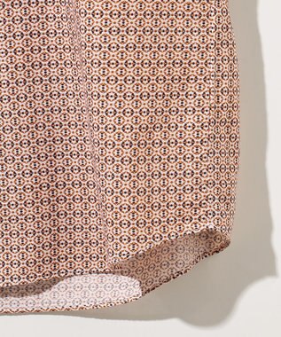 JOSEPH ABBOUD 【サスティナブル】ジオメットリックパターン シャツ オレンジ系5