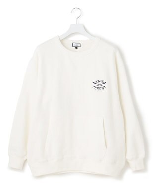 J.PRESS YORK STREET 【UNISEX】YALE刺繍クルーネックプルオーバー ホワイト系