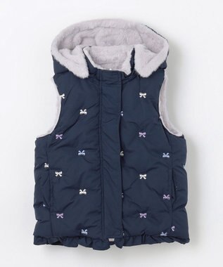 ANY KIDS 中綿リバーシブルベスト ネイビー