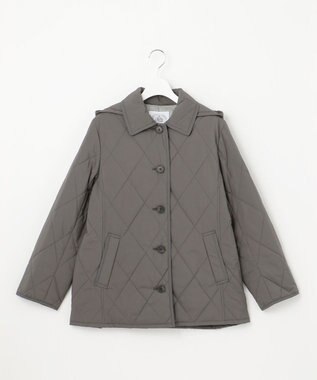 J.PRESS LADIES 【洗える・撥水】プレミアムBasicキルティング ショート コート スレート系