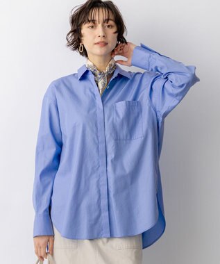 23区 【先行予約】CANCLINI シャーティング ルーズフィットシャツ ブルー系