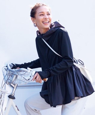 UNFILO ペプラムフーディラッシュガード[2024年版] ブラック