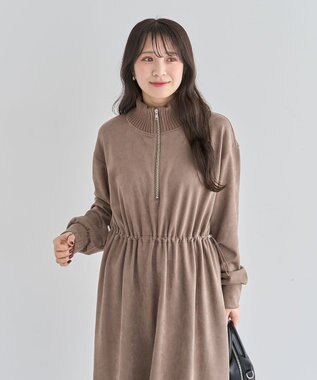 Green Parks ・ＥＬＥＮＣＡＲＥ　ＤＵＥ　スエードポンチワンピース Brown