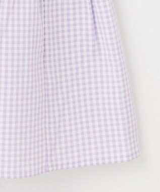ANY KIDS サッカー ギンガム ワンピース ラべンダー系