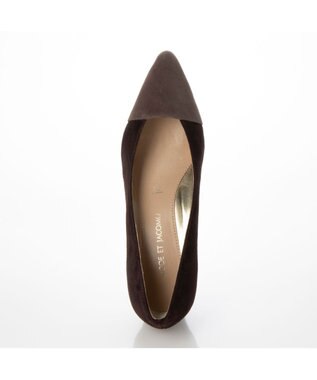 MODE ET JACOMO <MODE ET JACOMO>異素材コンビポインテッドトゥパンプス ダークブラウンスエード