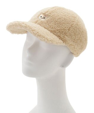 MOONBAT PAUL & JOE ACCESSOIRES ネコワッペン付ボアキャップ ベージュ