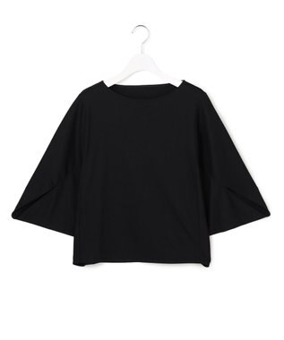 ICB L 【先行予約】スパンプラチナムツイル ドルマンスリーブカットソー ブラック