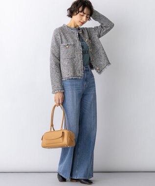 23区 【見上愛さん着用/VERY掲載】フラップポケット ボストンバッグ キャメル系