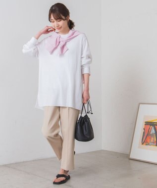 WEGO テーパードスラックスパンツ ライトベージュ