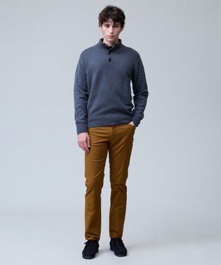 J.PRESS MEN 【カシミア100%使用】カシミヤリブモックネック ニット グレー系