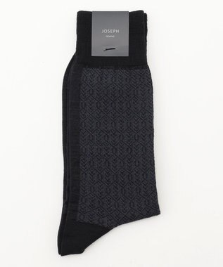 JOSEPH HOMME フォレストダイヤパターン　ソックス ブラック系3