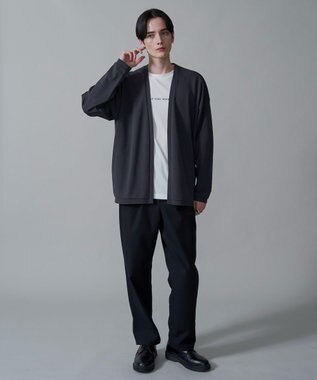 WEGO カルゼアンサンブルカーディガン（LS） ブラック中濃色