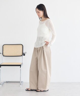 earth music&ecology レースプルオーバー Ivory