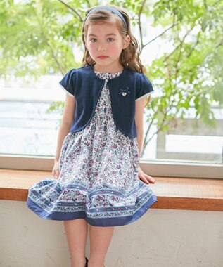 ANY KIDS 半袖 ボレロ ネイビー