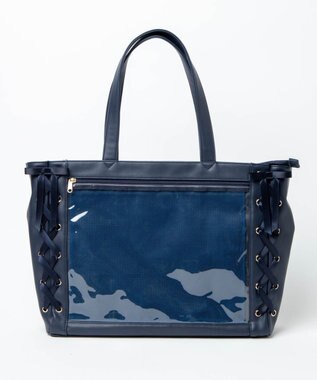 WEGO 【痛バ＆推し活】レースアップ痛バッグL ネイビー