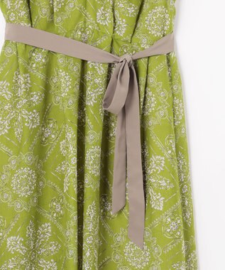 自由区 S 【カタログ掲載】ロータスタイルプリント ワンピース ピスタチオ