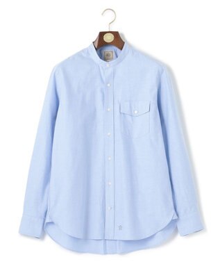 J.PRESS MEN 【WEB・一部店舗限定】オックス バンドカラーシャツ サックスブルー系