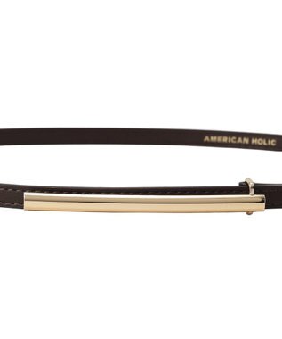 AMERICAN HOLIC デザインバックルスリムベルト Black
