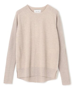 BEIGE， RIGNY / クルーネックニット Taupe× Off Line