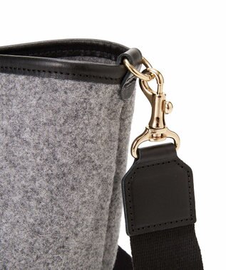 TOPKAPI 【Breath TOPKAPI】イタリアンフェルト ショルダー付 ミニ トートバッグ S チャコールグレー