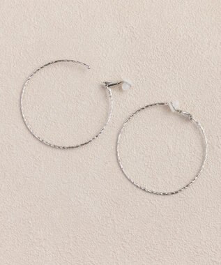 Phoebe ツイストラインフープイヤリング　シルバー シルバー