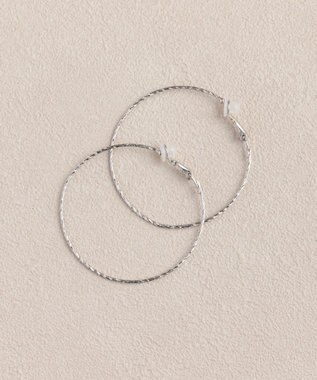 Phoebe ツイストラインフープイヤリング　シルバー シルバー