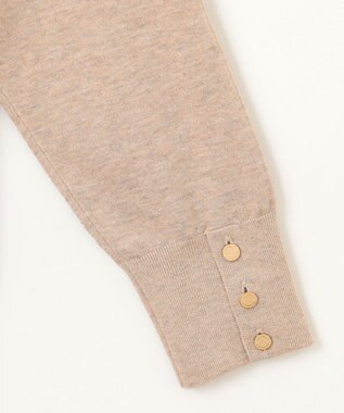 J.PRESS LADIES L 【洗える】スパーク ラメ配色 ニット ベージュ系