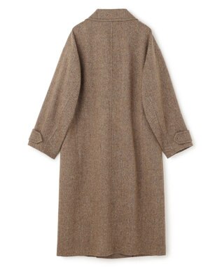 uncrave ネップツィード ロングチェスターコート ブラウン×ベージュ