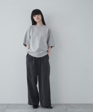 WEGO 【ユニセックス着用ITEM】ハーフスリーブスウェット 杢グレー