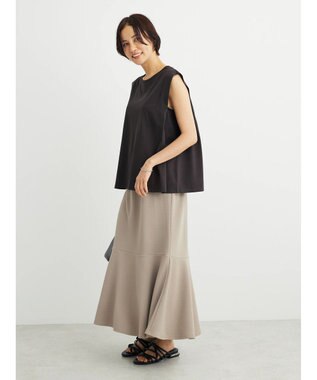 Green Parks カットＪＱマーメイドスカート Gray Beige