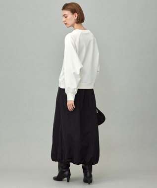 ICB L エステルメモリータフタ バルーンスカート ブラック系