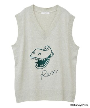 Green Parks ＴＯＹ　ＳＴＯＲＹ　／　刺繍Ｖネックニットベスト Green