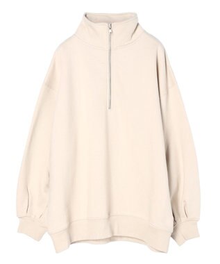 Green Parks ・ＳＵＧＡＲ　ＳＰＯＯＮ　ウラキモウハーフＺＩＰスウェット Ivory