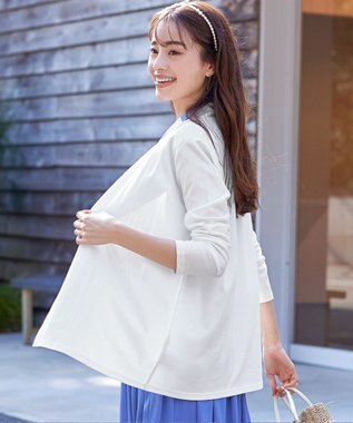 Tiaclasse 【新色追加・UVケア・接触冷感】“やみつき”着ながしロングカットソーカーデ オフホワイト