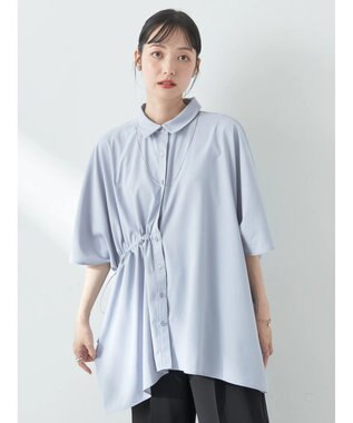 earth music&ecology アシメギャザーシャツ