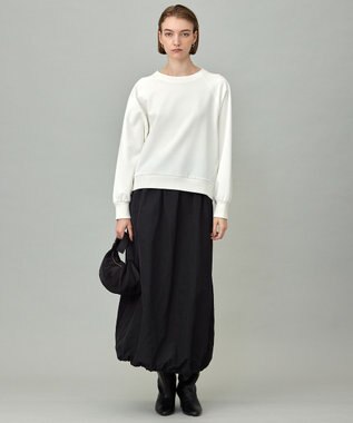 ICB L エステルメモリータフタ バルーンスカート ブラック系