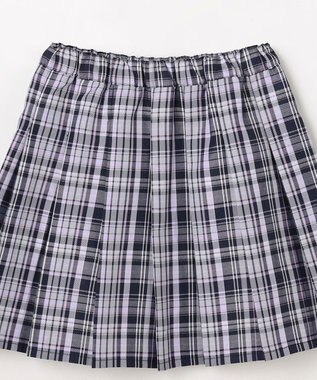 ANY KIDS チェックプリーツスカパン ネイビー