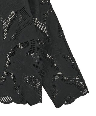 Green Parks ・ＥＬＥＮＣＡＲＥ　ＤＵＥ　レーシーカーディガン Black