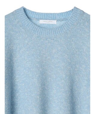 Green Parks ラメ糸ミックスニットプルオーバー Blue